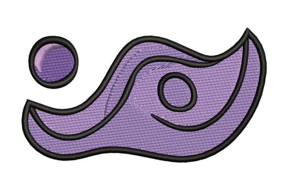 Abstract Wave and Dot Embroidery: A Modern Touch for Small Business Branding