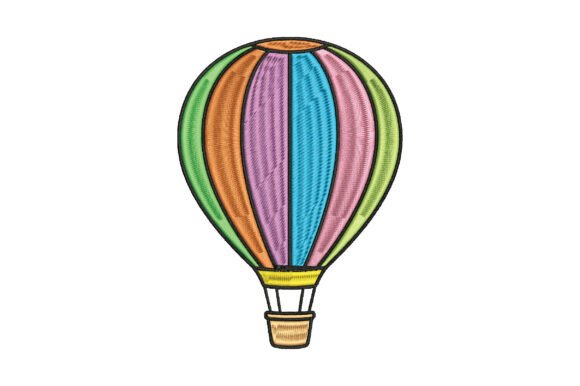 Balloon Embroidery Design for Boutique Apparel