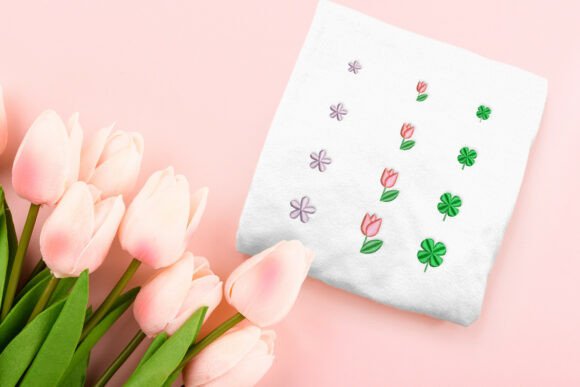 Flowers and Plants Micro Embroidery Trio: Petite Charm for Craft Fair Success