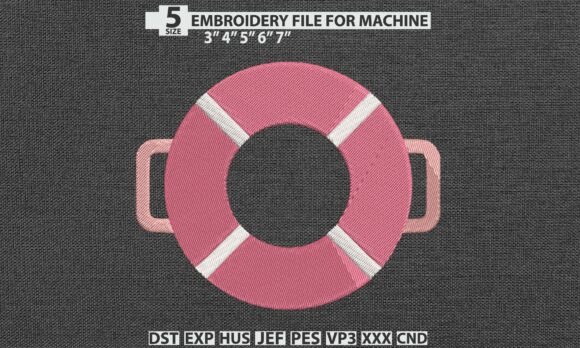 Lifebuoy Embroidery DST PES Pattern File Review