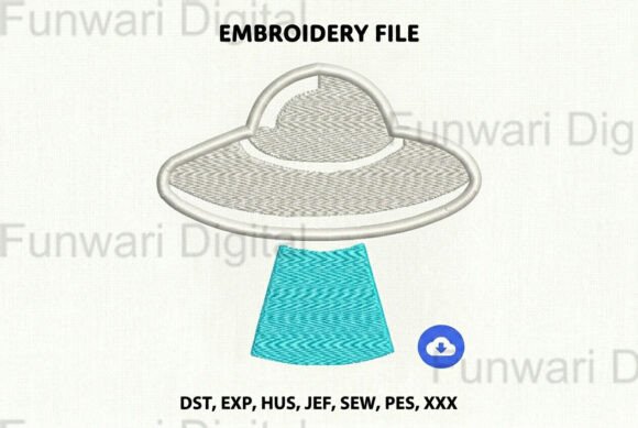Retro UFO Spaceship Embroidery: A Cosmic Hit for Craft Fairs?