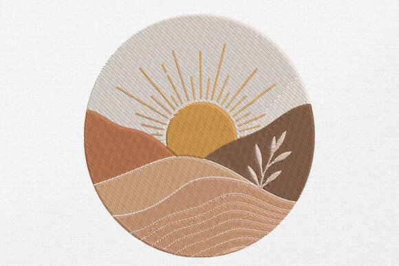 Sunrise Landscape Embroidery Design Review for Craft Fair Sellers
